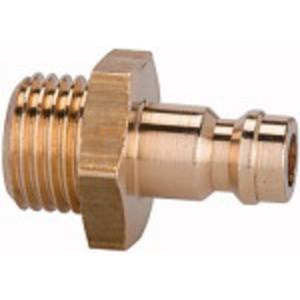 243.031 Nippel für Kupplungen NW 5, Messing blank, G 1/8 AG, SW 14