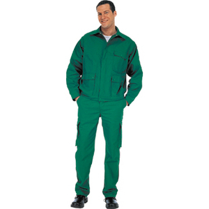 PANTALON JARNIOUX VERT AMAZ. T36 COTON POLYESTER CROISE 300GR