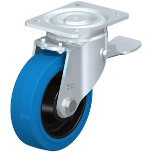 LH-POEV 160K-ST-SB Lenkrolle mit Stop-Top spurlos blau