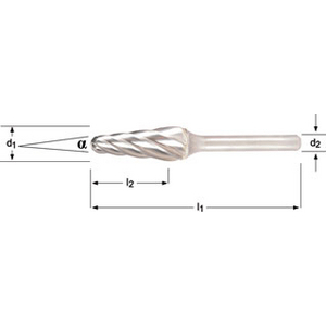 DORMER HM STIFTFREES VORM-F RONDE BOOG P842 - 12.7 X 6.0
