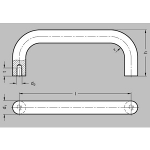 ELESA+GANTER BEUGELGREEP, ALUMINIUM GN 426-AL-28-300-SW