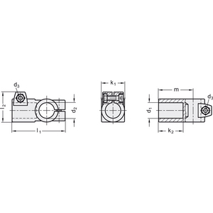 GN.52411-MORSETTO DI COLLEGAMENTO A T ALLUMINIO GN 192-B20-B20-40-2-BL