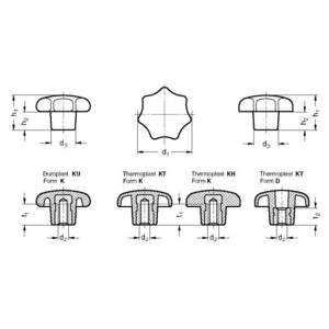 DIN6336-KU-50-M12-K Sterngriff
