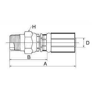 4G8MPX G Armatur GATES, B-Maß 49,4 mm