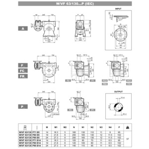 C72069E068000H-RIDUTTORE W/VF 63/130 FC1 960 P80 B5 B3 CCW4 24 40