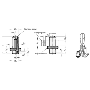GN809-22-M10 Klemmhalter für geschlossene Schnellspanner