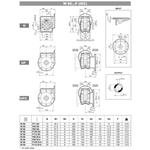 2G28010351-RIDUTTORE W 86 U 7 P90 B5 B3