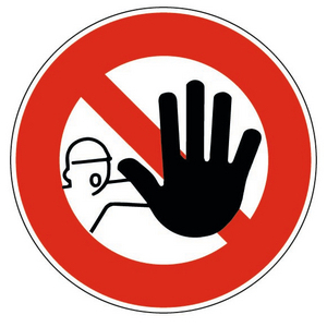 SAFETY SIGNS Model No unauthorised persons