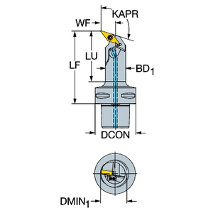 COROMANT COROTURN 107 SNIJ-UNIT DRAAIEN C6-SVQBL-22120-16HP