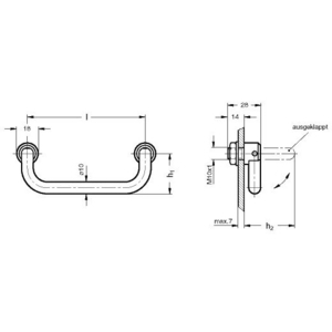 GN425.2-180-NI Klappgriff Edelstahl