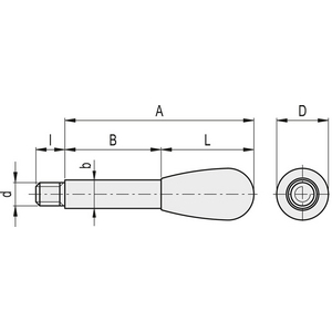 4001 - BRACCIO PER LEVE ACCIAIO CROMATO E DUROPLASTO BL.368/10X57