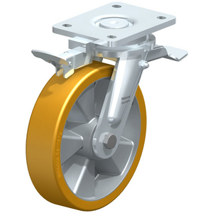 ROULETTE PIVOTANTE FORTES CHARGES EN ACIER MECANO SOUDE,
