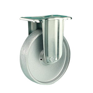 ROULETTE FIXE 125KG D. 63MM ROUE FONTE MOYEU LISSE