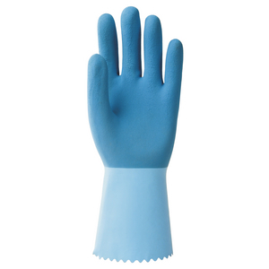 CHEM.SCHUTZHANDSCHUH CAMATEX 451+ 7 Naturlatex, blau, 1,38mm stark, Stulpe