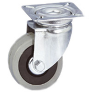 RUOTA 37 60X24 GOMMA NUCLEO POLIPROPILENE CON PARAFILI SUPP. ROTANTE PIASTRA 374102