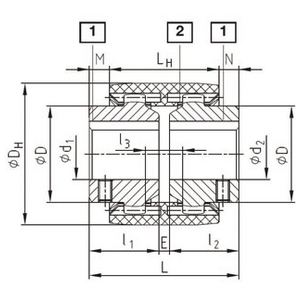 KTR COUPLING BOWEX M 32 HUB NB