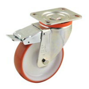 RUOTA 60 100X30 POLIURETANO NUCLEO POLIAMMIDE 6 SUPP. ROTANTE PIASTRA P FRENO ANTERIORE 608242