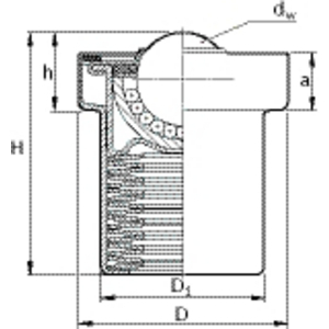 SFERA PORTANTE KUF-B22-TF-MFG * R0532-122-10