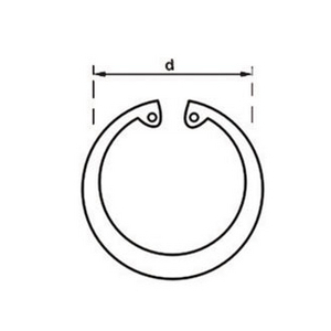 CIRCLIPS INTERIEUR/ALESAGES DIN472 EN VRAC DIAM. 11 ACIER