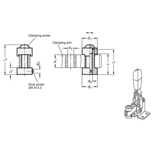 GN801-22-M10 Halter für Andrückschraube