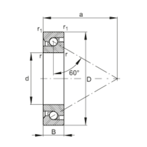 SKF ANGULAR CONTACT BEARING BSA 212 CGB