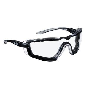 CLEAR PC LENS PLATINUM HARD COAT & ANTI-FOG STRAIGHT PIVOTING NON-SLIP TEMPLES FOAM CORD COBFTPSI