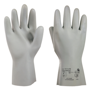 CHEMIKALIENSCHUTZHANDS TRICOPREN 723 9 Chloropren, grau, 1,3mm stark, Stulpe