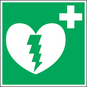 SAFETY SIGNS Model Automatic defibrillator