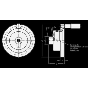 GN323.8-200-K18-A Scheibenhandrad für Stellungsanzeiger