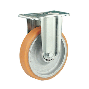 ROULETTE FIXE 600KG D.150MM AC. ROUE POLYU MOYEU RLX