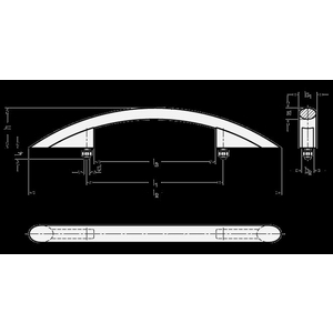 GN665-26-450-SR Bogengriff, Rohr silber-struktur kunststoffbeschichtet