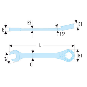 SLS RATCHETING COMB WRENCH 24MM 467.24SLS