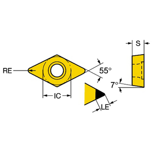 PLAQUETTE TOURNAGE DIAMANT DCMW11T304FP CD10