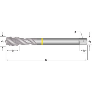 Machine tap M6x0.75mm DIN 374