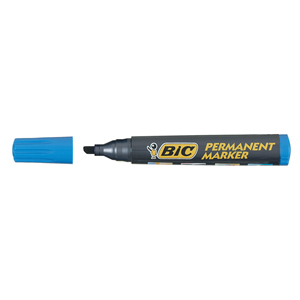 FEUTRE CONTE BIC PERMANENT NOIR POINTE BISEAUTEE 3X5,5MM UE12