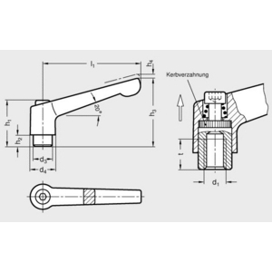 GN300.5-78-M10-IS Klemmhebel verstellbar Innengewinde Edelstahl