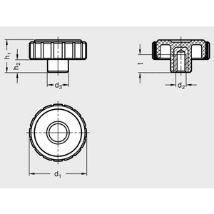 GN4534-54-M10 Softline-Rändelgriff schwarz