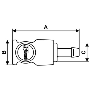 COUPLEUR AIR ISOC6 PLAST A-R BOUTON PS12 TUYAU DN13 SECURISE
