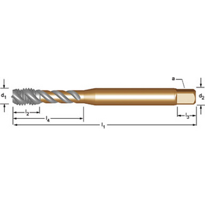 Machine tap No.4x40 DIN 2184-1