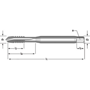 E216M10 Maschinengewindebohrer M10 HSS-E DIN 371B 3xD blank