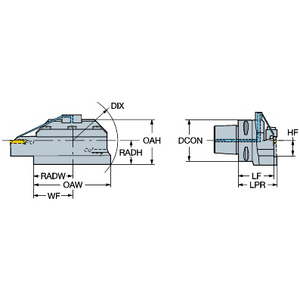 ADAPTATEUR COROMANT CAPTO VERS LAME