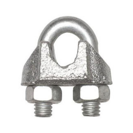 Lot De 4 Serre-Câbles M12 DIN 741 – Acier Galvanisé – Pour Câble Ø 19 Mm – Fixation En U – Idéal Pour Boucles Solides Et Sécurisées