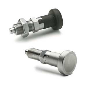 GN.35535-PIST.DI POSIZ MOLLA ARRESTO POSIZ. RETRATTA INOX MANOP. INOX AISI 303 SENZA CONTRODADO GN 617.1-10-AN-NI