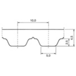 COURROIE DENTEE 32 AT10 5600 AFX - ALPHA FLEX - PU ACIER