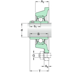 SKF FY 45 TF/VA201 FLENSLAGERBLOK VIERKANT