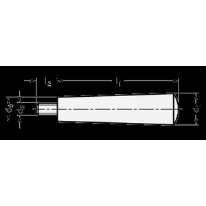ELESA+GANTER VASTE CONISCHE HANDGREEP GN 203-33-M12