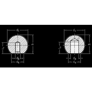 DIN319-ST-40-B16-K Kugelknopf Stahl