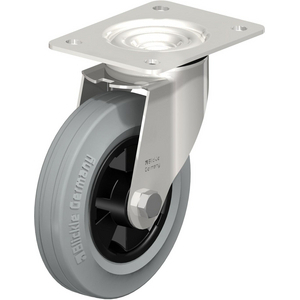 BLICKLE RVS ZWENKWIEL EN REM STOP-FIX - LEX-VPP 160G-FI-SG