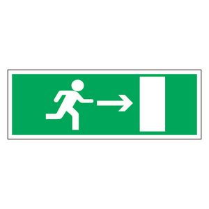 SAFETY SIGNS Model Emergency exit to the right