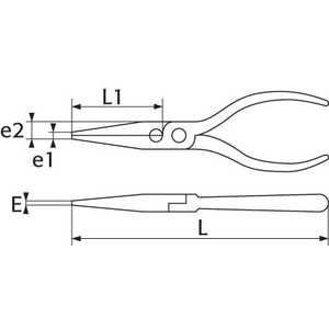 PINCE BEC DEMI-R D ISOLEE 160MM